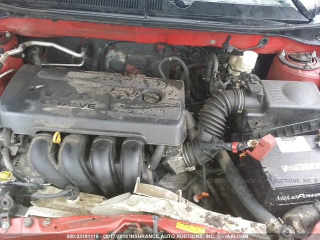 2T1KR32E46C599718 - 2006 TOYOTA COROLLA MATRIX XR RED photo 10