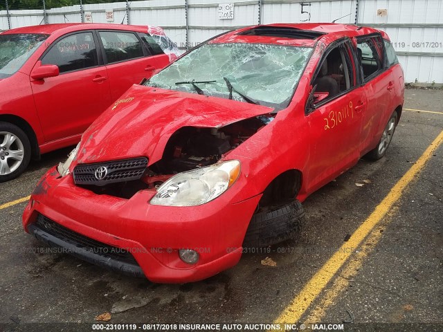 2T1KR32E46C599718 - 2006 TOYOTA COROLLA MATRIX XR RED photo 2