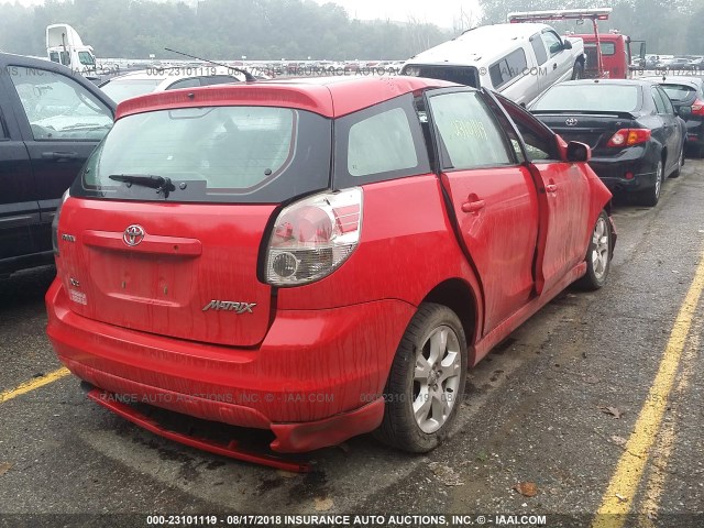 2T1KR32E46C599718 - 2006 TOYOTA COROLLA MATRIX XR RED photo 4