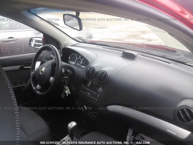 KL1TD5DE1BB139427 - 2011 CHEVROLET AVEO LS/LT წითელი ფოტო 5