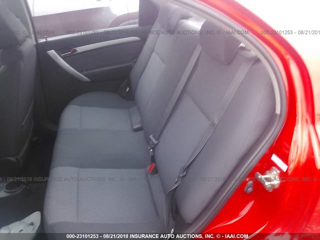 KL1TD5DE1BB139427 - 2011 CHEVROLET AVEO LS/LT წითელი ფოტო 8