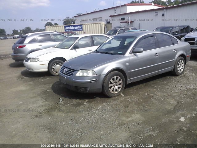 WVWPD63BX3P290276 - 2003 VOLKSWAGEN PASSAT GLS GRAY photo 2