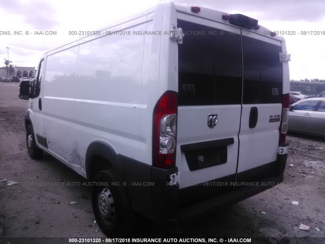 3C6TRVAG0JE104936 - 2018 RAM PROMASTER 1500 1500 STANDARD WHITE photo 3