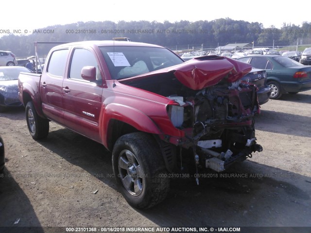 5TELU42N47Z416709 - 2007 TOYOTA TACOMA DOUBLE CAB RED photo 1