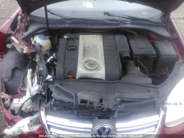 3VWRJ71K28M194999 - 2008 VOLKSWAGEN JETTA WOLFSBURG 红色 照片 10