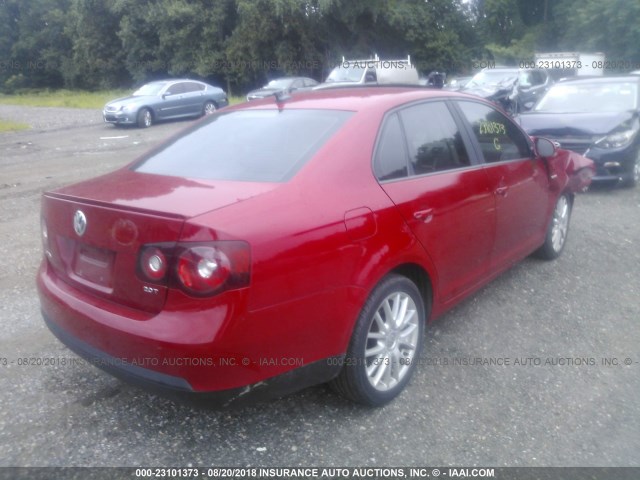 3VWRJ71K28M194999 - 2008 VOLKSWAGEN JETTA WOLFSBURG 红色 照片 4