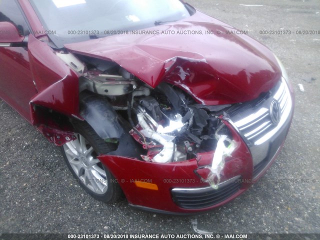 3VWRJ71K28M194999 - 2008 VOLKSWAGEN JETTA WOLFSBURG 红色 照片 6