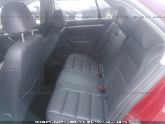 3VWRJ71K28M194999 - 2008 VOLKSWAGEN JETTA WOLFSBURG 红色 照片 8