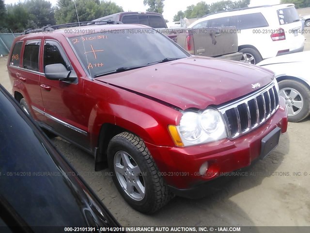 1J4HR58N15C611936 - 2005 JEEP GRAND CHEROKEE LIMITED RED photo 1