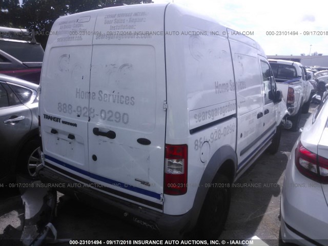 NM0LS7AN7DT130465 - 2013 FORD TRANSIT CONNECT XL WHITE photo 4