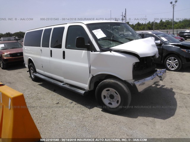 1GBZG1FG7E1162565 - 2014 CHEVROLET EXPRESS G3500 LT WHITE photo 1