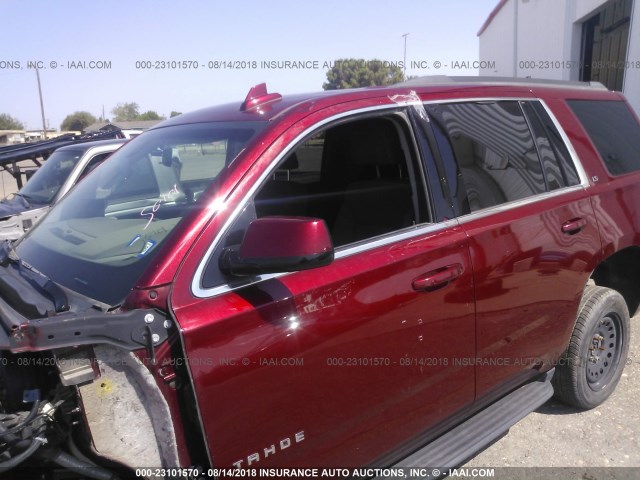 1GNSCAKC4GR351293 - 2016 CHEVROLET TAHOE C1500  LS BURGUNDY photo 6