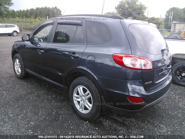 5NMSGDAB8AH406153 - 2010 HYUNDAI SANTA FE GLS BLUE photo 3