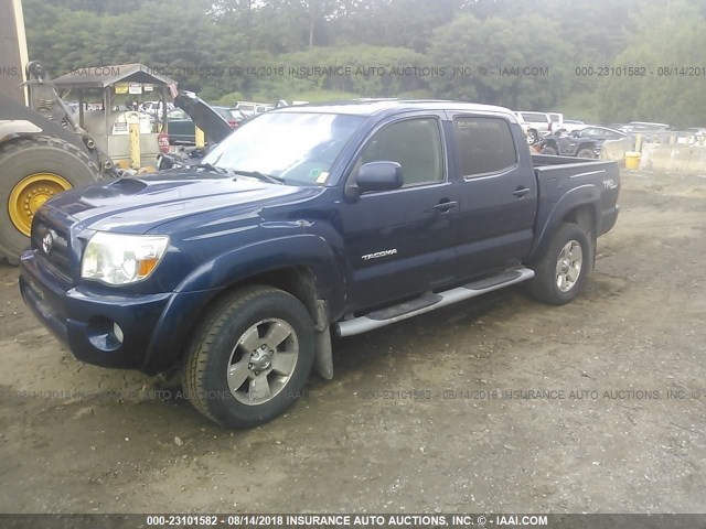 5TELU42N38Z535966 - 2008 TOYOTA TACOMA DOUBLE CAB ლურჯი ფოტო 2