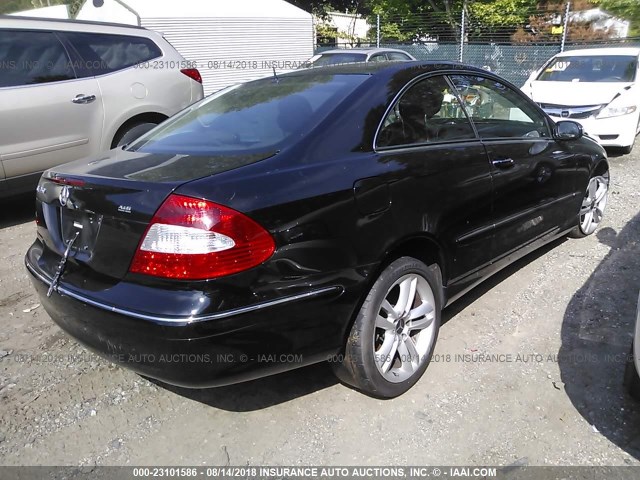 WDBTJ56HX6F187112 - 2006 MERCEDES-BENZ CLK 350 BLACK photo 4