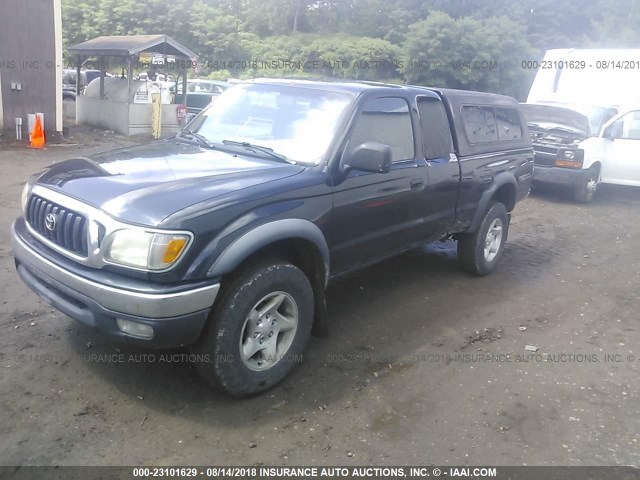 5TEWN72N43Z146080 - 2003 TOYOTA TACOMA XTRACAB BLACK photo 2