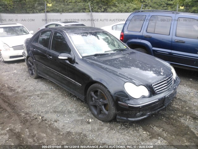 WDBRF52H87F932426 - 2007 MERCEDES-BENZ C BLACK photo 1