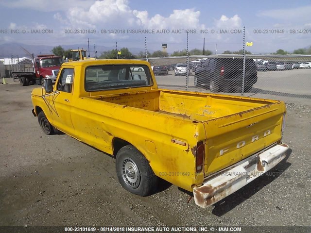 F10BRBE4401 - 1978 FORD F100 YELLOW photo 3