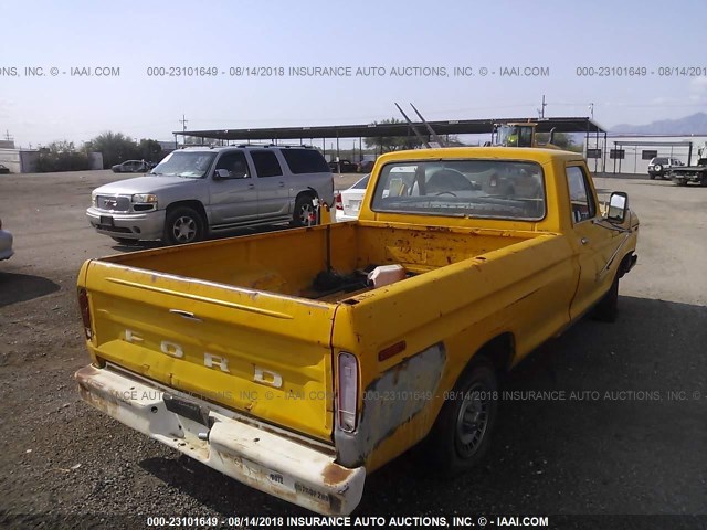 F10BRBE4401 - 1978 FORD F100 YELLOW photo 4