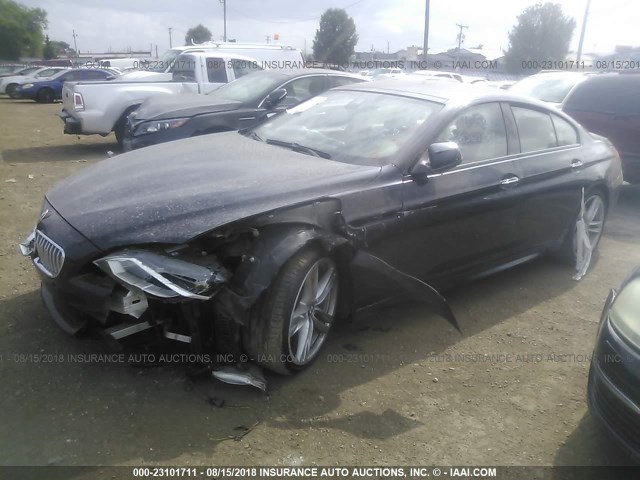 WBA6B4C58FD761134 - 2015 BMW 650 XI/GRAN COUPE BLACK photo 2