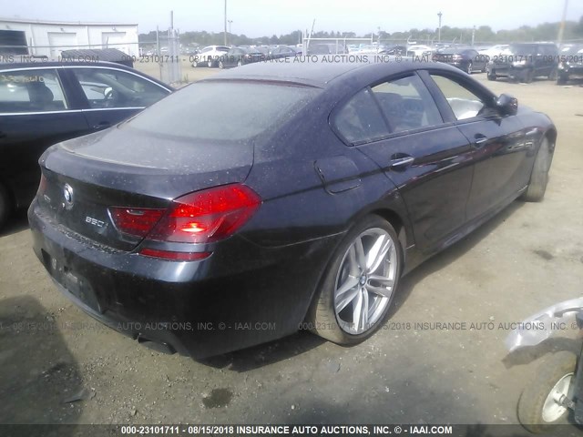 WBA6B4C58FD761134 - 2015 BMW 650 XI/GRAN COUPE BLACK photo 4