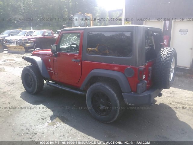 1J4AA2D10BL511297 - 2011 JEEP WRANGLER SPORT 红色 照片 3