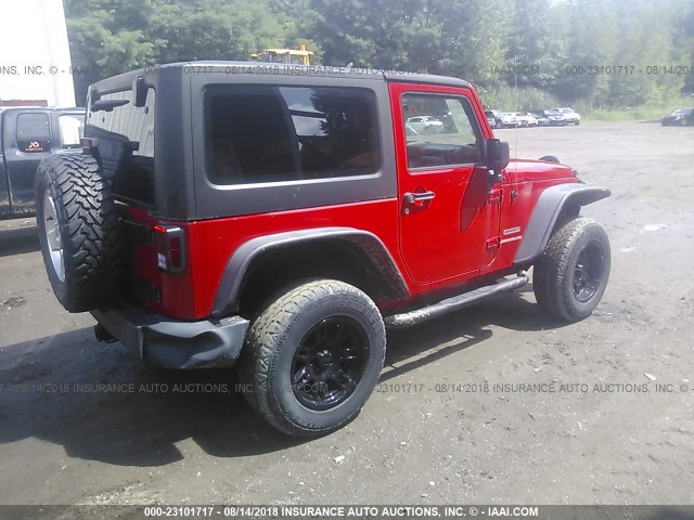 1J4AA2D10BL511297 - 2011 JEEP WRANGLER SPORT 红色 照片 4