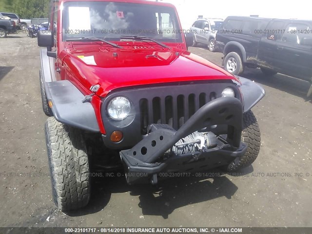 1J4AA2D10BL511297 - 2011 JEEP WRANGLER SPORT RED photo 6