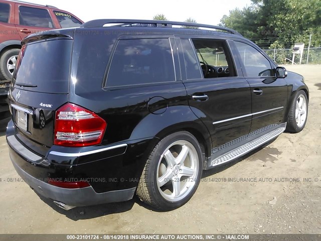 4JGBF71E48A424020 - 2008 MERCEDES-BENZ GL 450 4MATIC BLACK photo 4