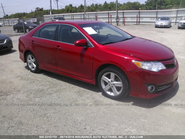 4T1BF1FK8EU801051 - 2014 TOYOTA CAMRY L/SE/LE/XLE 勃艮第红 照片 1