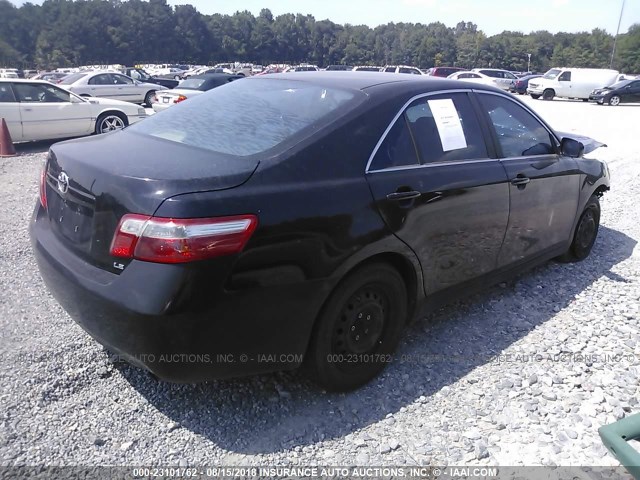 4T1BE46K78U196982 - 2008 TOYOTA CAMRY CE/LE/XLE/SE BLACK photo 4