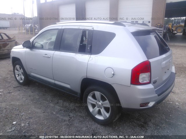 1J4NF1FBXBD258020 - 2011 JEEP COMPASS SPORT SILVER photo 3