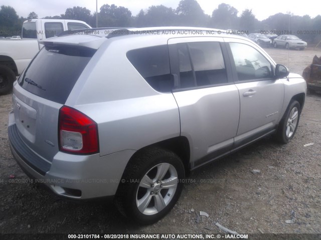 1J4NF1FBXBD258020 - 2011 JEEP COMPASS SPORT SILVER photo 4