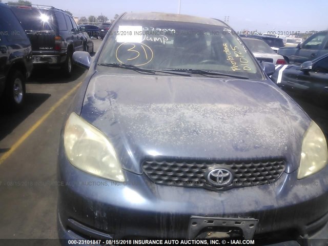 2T1KY38E63C010125 - 2003 TOYOTA COROLLA MATRIX XRS BLUE photo 6