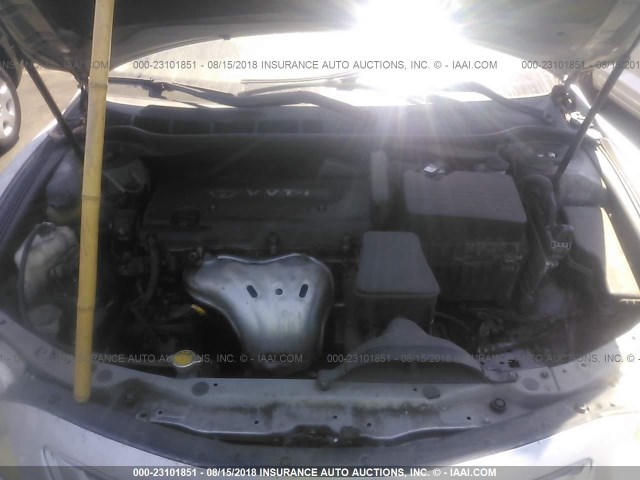 4T1BE46KX8U753786 - 2008 TOYOTA CAMRY CE/LE/XLE/SE SILVER photo 10