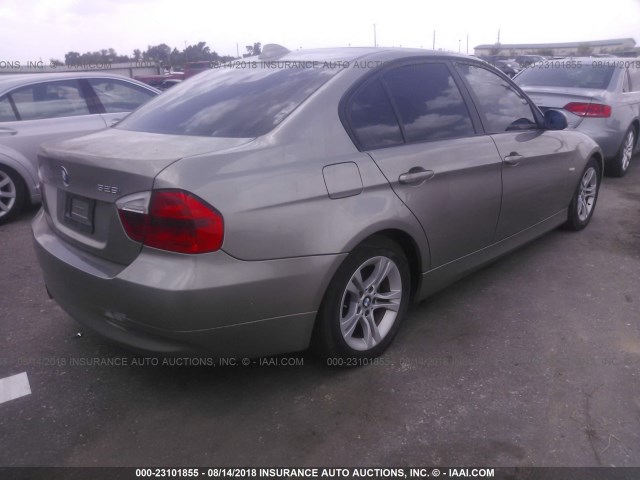 WBAVA37518NL19151 - 2008 BMW 328 I TAN photo 4