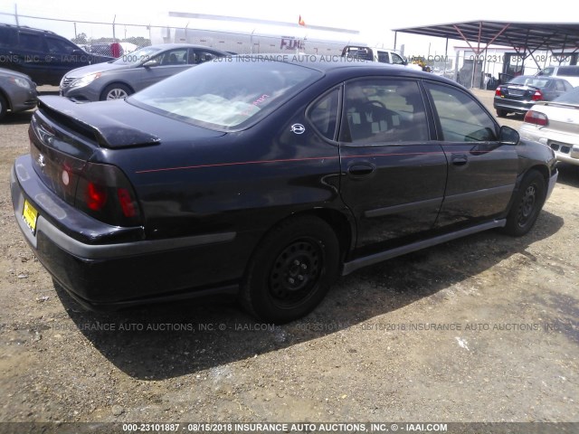 2G1WF52E339379464 - 2003 CHEVROLET IMPALA BLACK photo 4