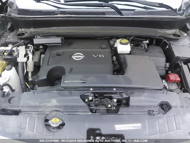 5N1AR2MM8FC660356 - 2015 NISSAN PATHFINDER S/SV/SL/PLATINUM 灰色 照片 10