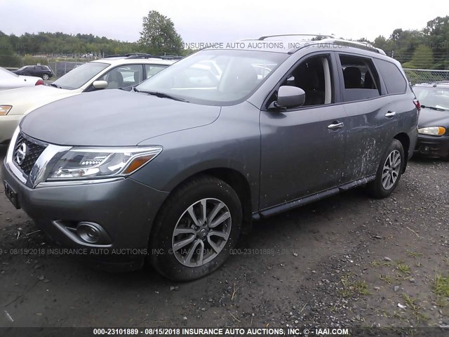 5N1AR2MM8FC660356 - 2015 NISSAN PATHFINDER S/SV/SL/PLATINUM 灰色 照片 2