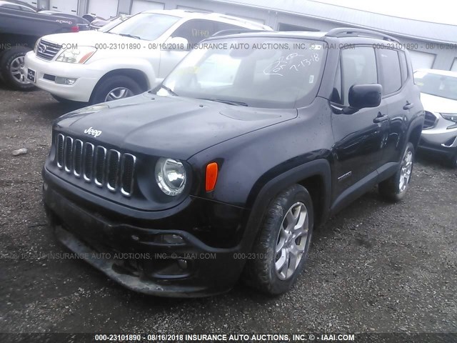 ZACCJBBB1HPE98431 - 2017 JEEP RENEGADE LATITUDE BLACK photo 2