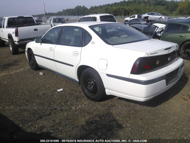 2G1WF52E359195063 - 2005 CHEVROLET IMPALA WHITE photo 3