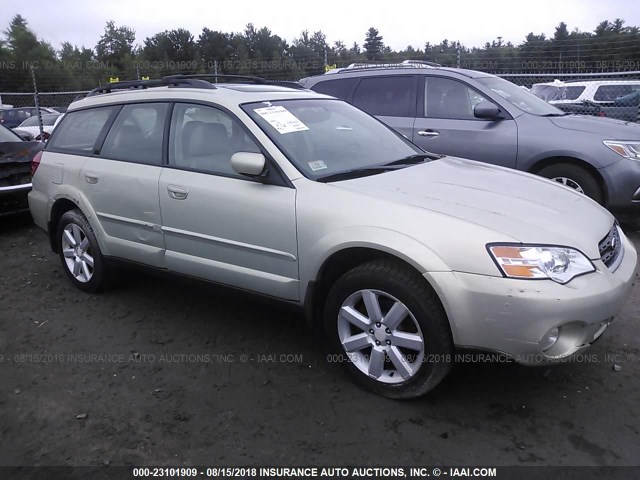 4S4BP62C867319141 - 2006 SUBARU LEGACY OUTBACK 2.5I LIMITED GREEN photo 1