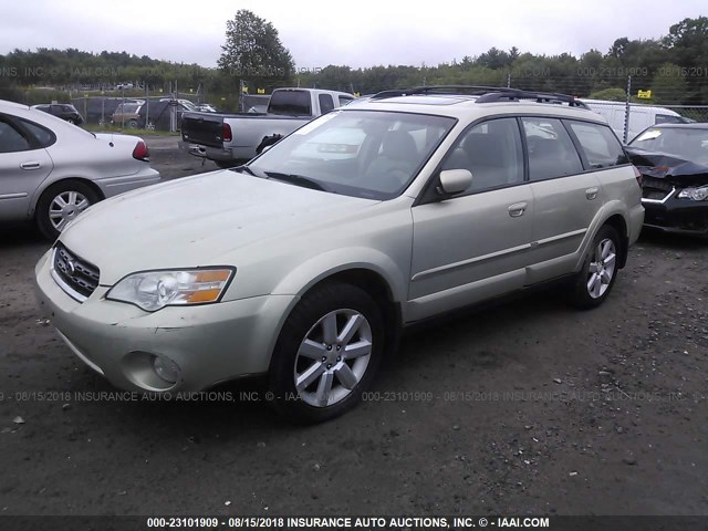 4S4BP62C867319141 - 2006 SUBARU LEGACY OUTBACK 2.5I LIMITED GREEN photo 2