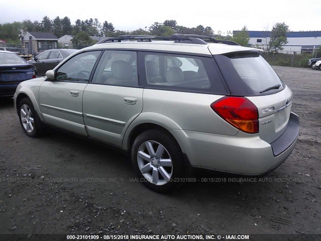 4S4BP62C867319141 - 2006 SUBARU LEGACY OUTBACK 2.5I LIMITED GREEN photo 3