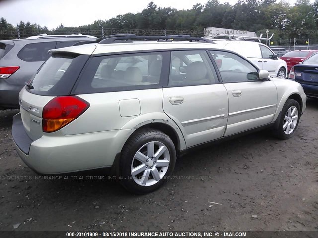 4S4BP62C867319141 - 2006 SUBARU LEGACY OUTBACK 2.5I LIMITED GREEN photo 4