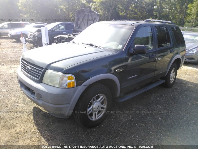 1FMZU62E02UA61931 - 2002 FORD EXPLORER XLS GREEN photo 2