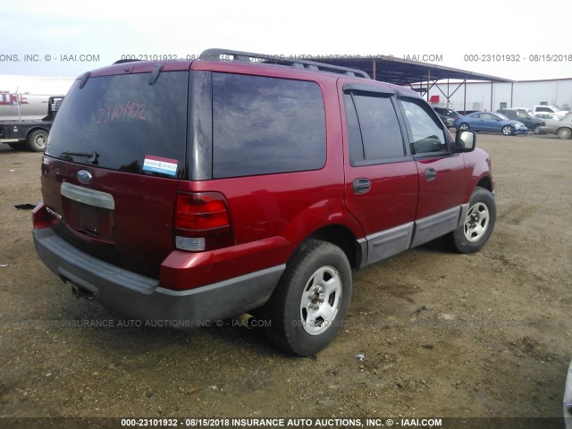 1FMPU13575LA91351 - 2005 FORD EXPEDITION XLS RED photo 4