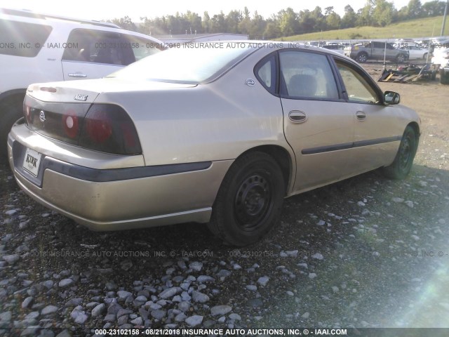 2G1WF52E749320399 - 2004 CHEVROLET IMPALA BROWN photo 4