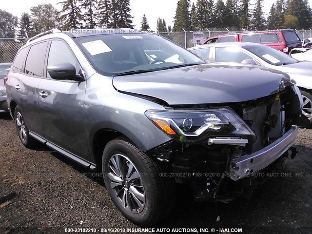 5N1DR2MM3JC637007 - 2018 NISSAN PATHFINDER S/SV/SL/PLATINUM GRAY photo 1