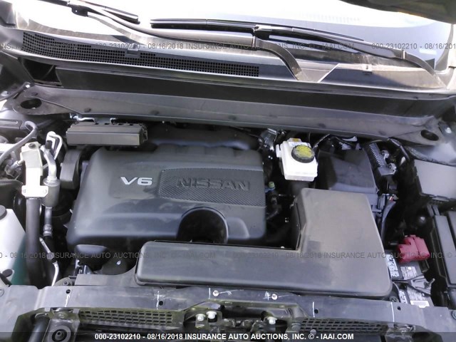 5N1DR2MM3JC637007 - 2018 NISSAN PATHFINDER S/SV/SL/PLATINUM GRAY photo 10